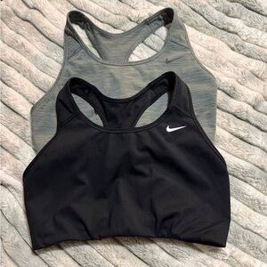 Nike Women's Black and Gray Sports Bra Set